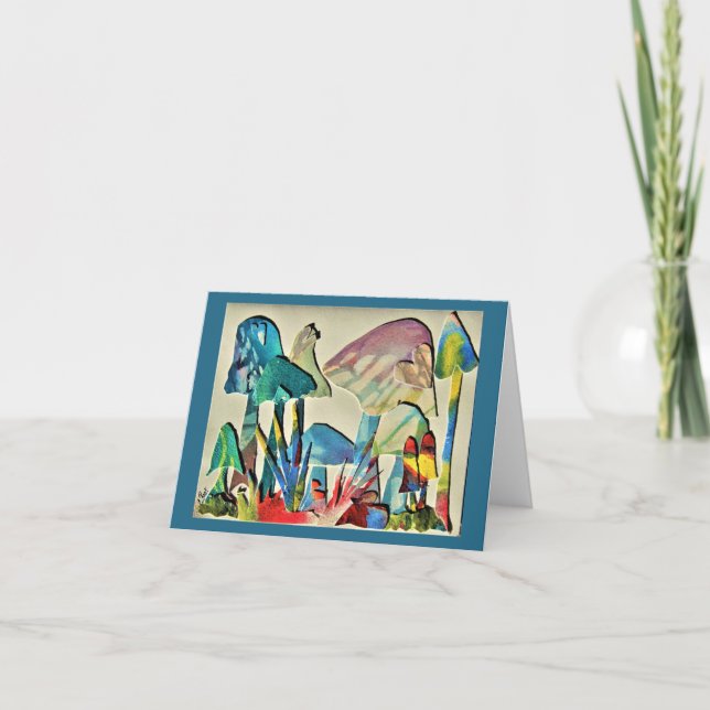 Tie Dye MushRume Tack Kort (Framsida)