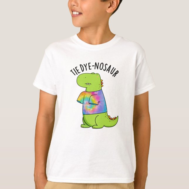 Tie-dye-nosaur Funny Dinosaur Pun T Shirt (Framsida)