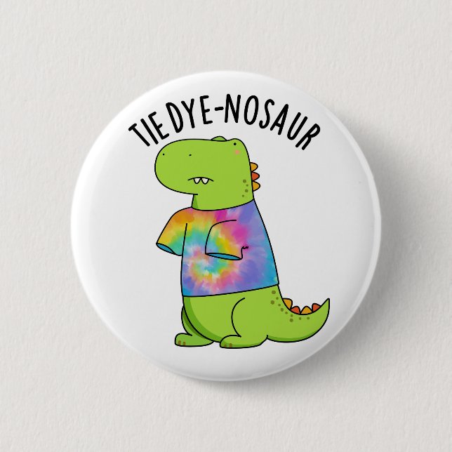 Tie-dye-nosaur Rolig Dinosaur Puns  Knapp (Framsida)
