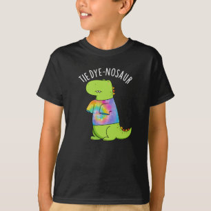 Tie-dye-nosaur Rolig Dinosaur Puns Svart BG T Shirt