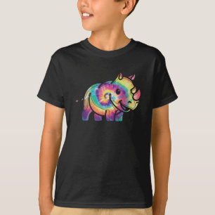 Tie Dye - Noshörning T Shirt
