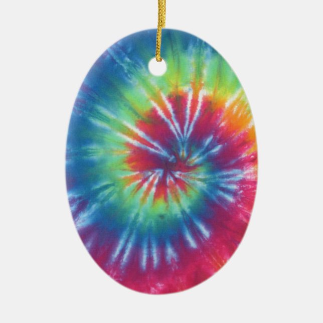 Tie Dye One Julgransprydnad Keramik (Framsidan)