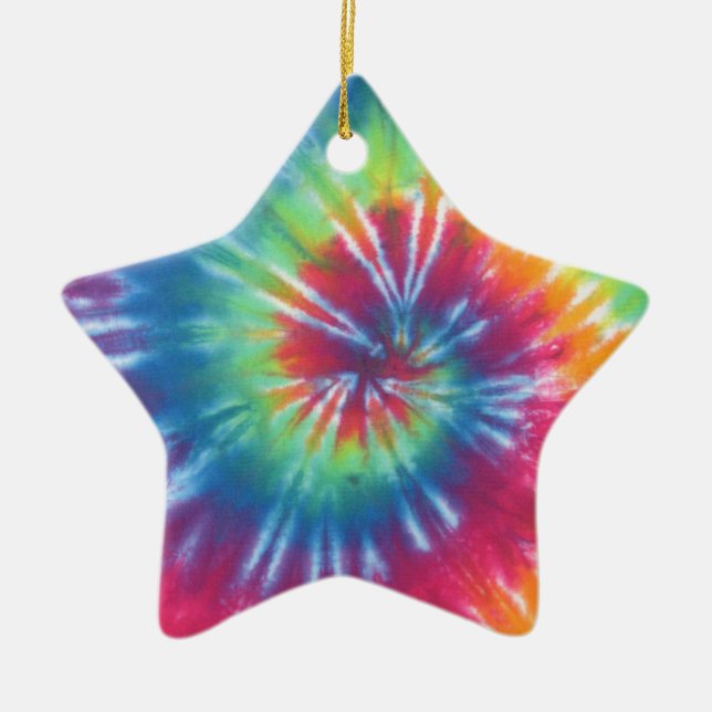 Tie Dye One Julgransprydnad Keramik (Framsidan)