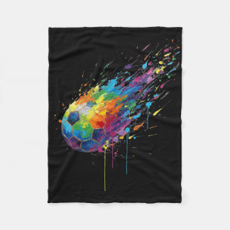 Tie-dye Paint Splats Soccer Footbyll Player Fans E Fleecefilt