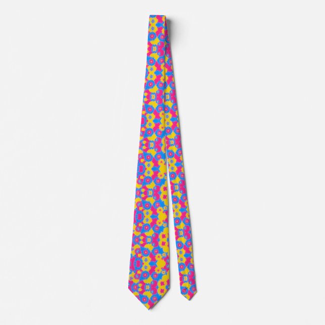 Tie Dye Pansexuell Pride halsduk Slips (Framsida)