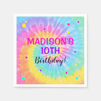 Tie Dye Papper Napkins Rainbow Tie Dye Pappersservett