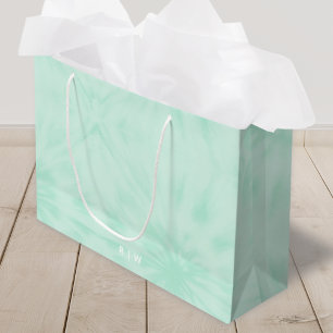 Tie Dye Pastel Mint Grönt Monogram