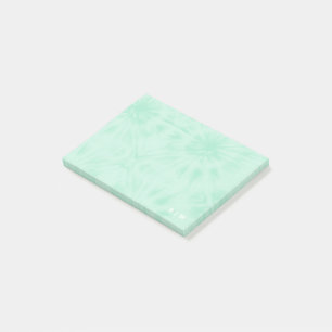 Tie Dye Pastel Mint Grönt Monogram Post-it Block