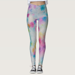 Tie Dye Pastel Watercolor Leggings