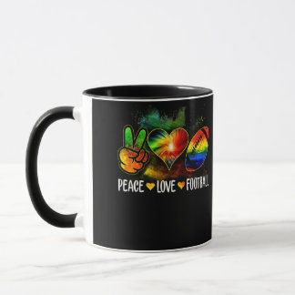 Tie Dye Peace Love Football Football Lover Game Mugg