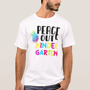 Tie Dye Peace Out Kindergarten i går på skolan T Shirt