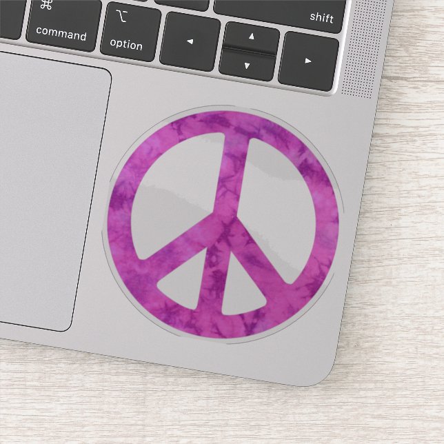 Tie Dye Peace Sign Klistermärken (Detalj)