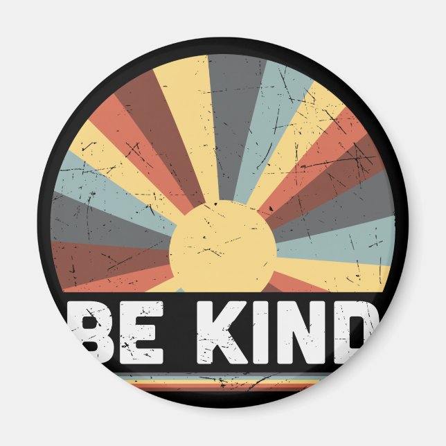 Tie Dye Peace Symbol Hippie Be Kind Magnet (Framsidan)