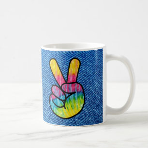Tie-Dye Peace Symbol Kaffemugg