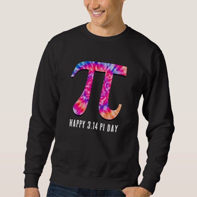 Tie Dye Pi-dagen Lång Ärmad Tröja (Framsida)