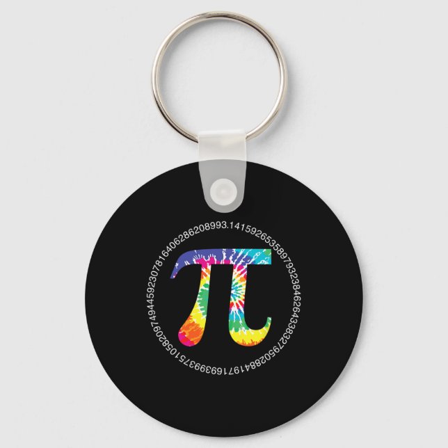 Tie Dye Pi Day T Shirt Physics Math Teacher Engine Nyckelring (Framsida)