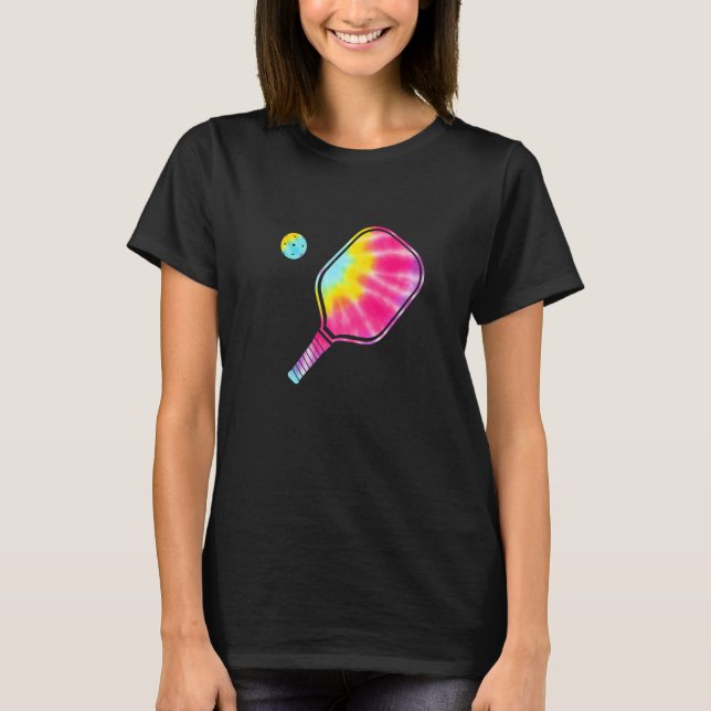 Tie Dye Pickle Boll Pickleball Paddleball Coach Pi T Shirt (Framsida)
