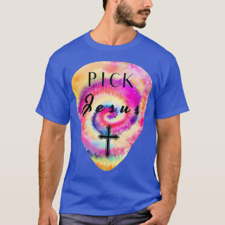 Tie Dye Plocka Jesus Gitarr Plektrum Pun Worship M T Shirt