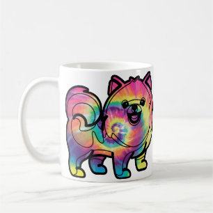 Tie Dye Pomeranian Kaffemugg