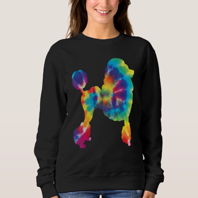 Tie Dye Poodle  Canine Dog  Pet Trainer Breeder T Shirt (Framsida)