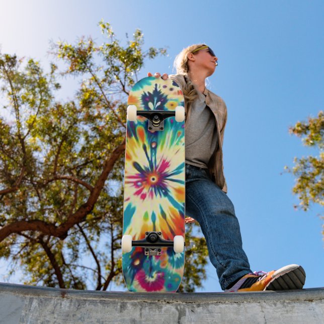 Tie Dye Pop Art Mini Skateboard Bräda 18,5 Cm (Utomhus 1)