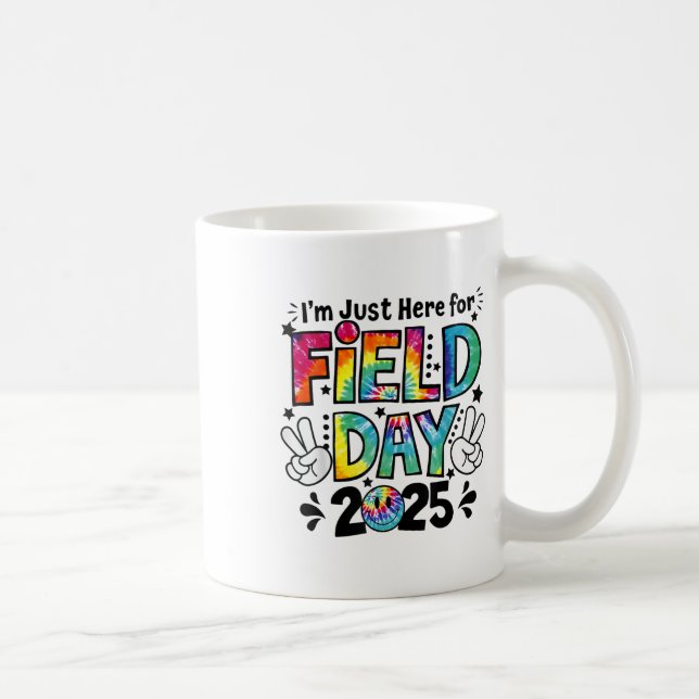 Tie Dye precis här för Fält Dag 2025 Fredstecken Kaffemugg (Höger)