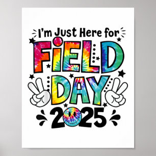 Tie Dye precis här för Fält Dag 2025 Fredstecken Poster