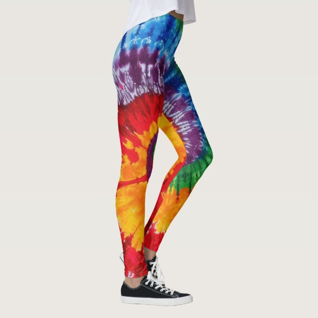 Tie Dye Psychedelic Mönster Leggings (Höger)