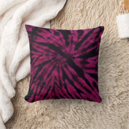 Tie-Dye Purple Pink Black Hippie Retro Pattern Kudde