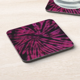 Tie-Dye Purple Pink Black Hippie Retro Pattern Underlägg