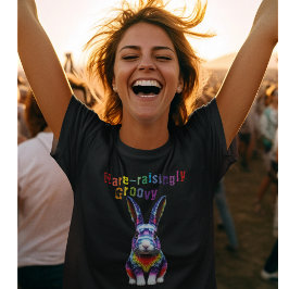 Tie Dye Rabbit Groovy Hare Retro Bunny T Shirt