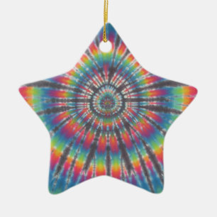 Tie Dye Rabbit Hål Julgransprydnad Keramik