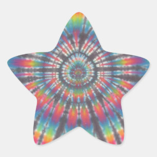 Tie Dye Rabbit Hål Stjärnformat Klistermärke