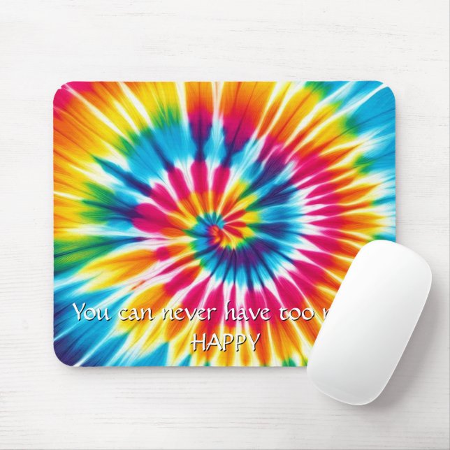 Tie Dye Rainbow Burst Mouse Pad Musmatta (Med mus)