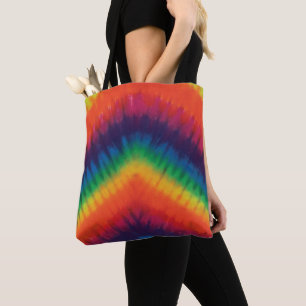 Tie Dye Rainbow Färg Tygkasse