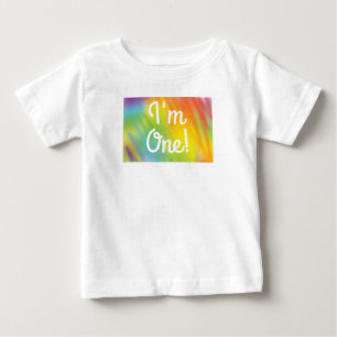 Tie Dye Rainbow Födelsedagsfest T Shirt