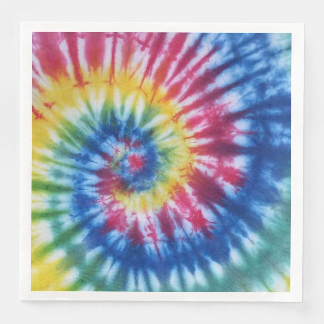 Tie Dye Rainbow Pappersservett Regnbågdesign (Framsida)
