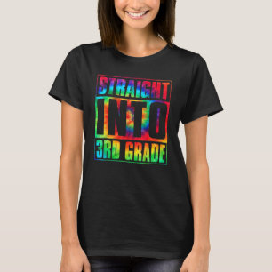 Tie Dye Rak in i tredje Klass-torglärarbakgrunden T Shirt