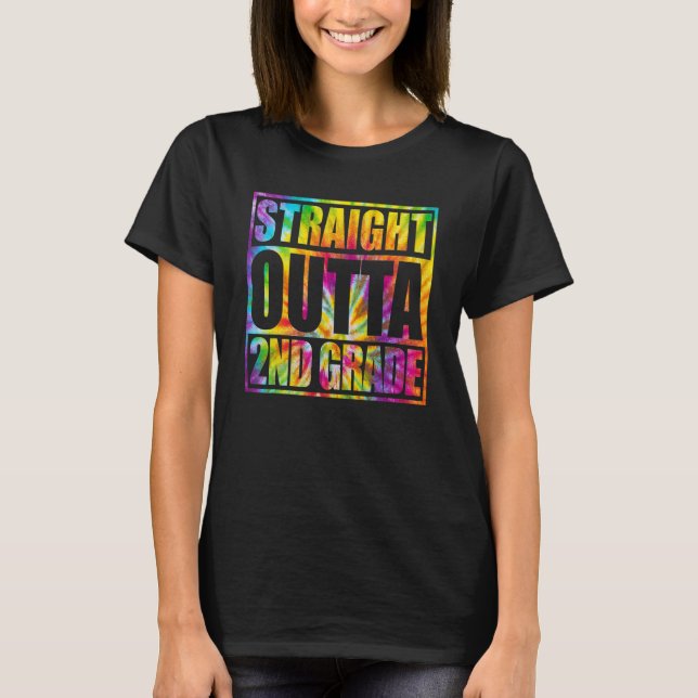 Tie & Dye Rak Outta Second Klass 2023 Gradua T Shirt (Framsida)