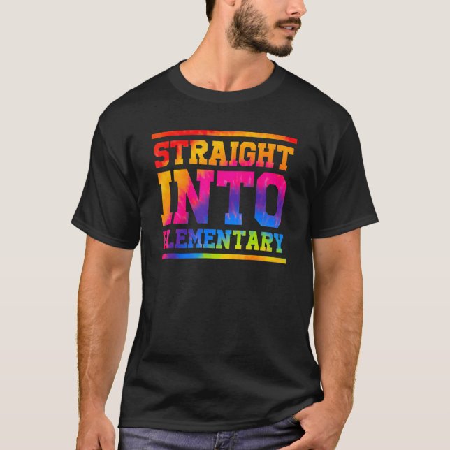 Tie Dye Rak till grundlärare tillbaka till S T Shirt (Framsida)