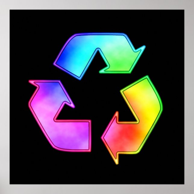 Tie-Dye Recycilng Symbol Poster (Framsidan)