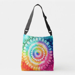 Tie Dye Regnbågsfärger Retro Hippie Groovy  Axelväska