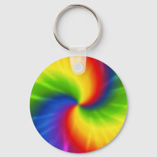 Tie Dye Regnbågsmönster Nyckelring