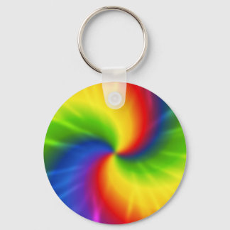 Tie Dye Regnbågsmönster Nyckelring