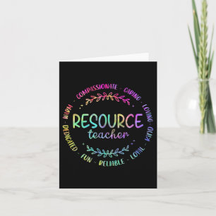 Tie Dye Resource Teacher-uppskattning för kvinnor Kort