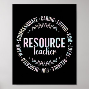 Tie Dye Resource Teacher-uppskattning för kvinnor Poster