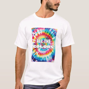 Tie-Dye Retro Regnbågsfärger T Shirt
