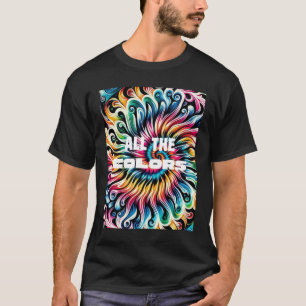 Tie-Dye Retro Virvlande Färger T Shirt