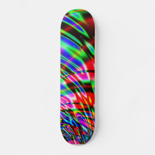 Tie Dye Retro Wave Fractal Old School Skateboard Bräda 18 Cm