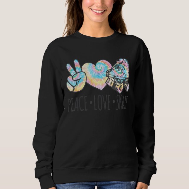 Tie Dye Roller Skatt för Tonåring flickor Peace Kä T Shirt (Framsida)